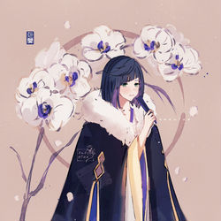 This is a pixiv picture whose title is 夜兰 ⊛ 墨画.