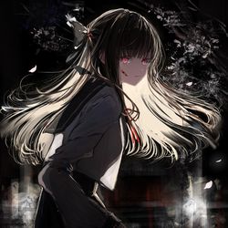 This is a pixiv picture whose title is 桜の樹の下には.