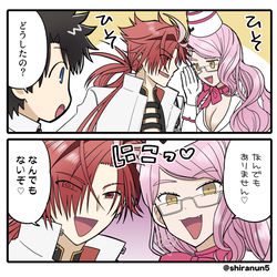 This is a pixiv picture whose title is 高杉社長とコヤンスカヤが悪だくみをするのが見たい.