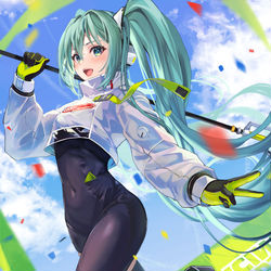 This is a pixiv picture whose title is レーシングミク.