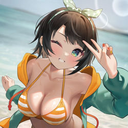 This is a pixiv picture whose title is 🐤👙.