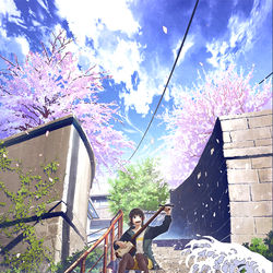 This is a pixiv picture whose title is 桜しぶき.