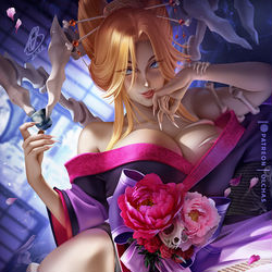 This is a pixiv picture whose title is Spirit Society Rangiku Matsumoto.