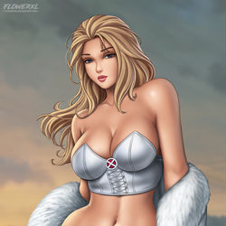 This is a pixiv picture whose title is Emma Frost.