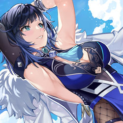 This is a pixiv picture whose title is 夜蘭.