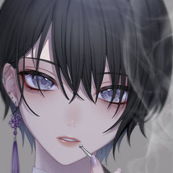 This is a pixiv picture whose title is 艶煙.
