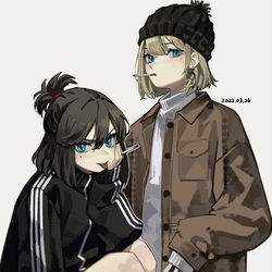 This is a pixiv picture whose title is 課題.