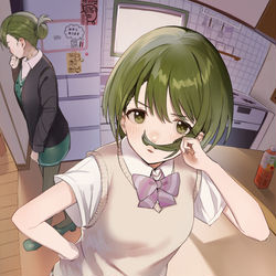 This is a pixiv picture whose title is お姉ちゃんも！何か知ってる？.