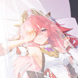 This is a pixiv picture whose title is #原神 #YaeMiko.