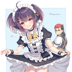 This is a pixiv picture whose title is ニコ＆我聞.