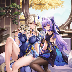 This is a pixiv picture whose title is 【第11期】凝光刻晴.