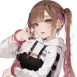 This is a pixiv picture whose title is No longer human.