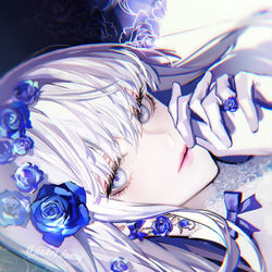 This is a pixiv picture whose title is Blue rose.