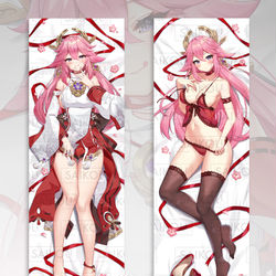 This is a pixiv picture whose title is 🌸YAE MIKO DAKIMAKURA 🌸.