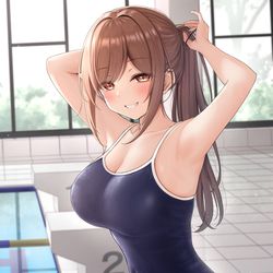 This is a pixiv picture whose title is どこみてるの…？まぁ、だいたい分かってるけどね♡.