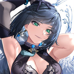 This is a pixiv picture whose title is 夜蘭.