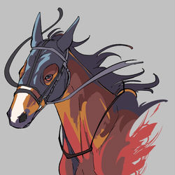 This is a pixiv picture whose title is 創作&競走馬落書き詰.