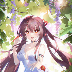 This is a pixiv picture whose title is 【绘画~Ayan】PuPu~画画胡桃~.