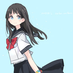 This is a pixiv picture whose title is 明日ちゃんのセーラー服.