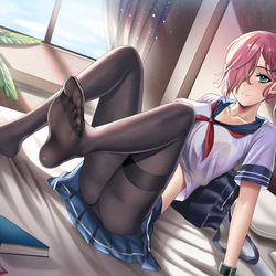 This is a pixiv picture whose title is 放課後.