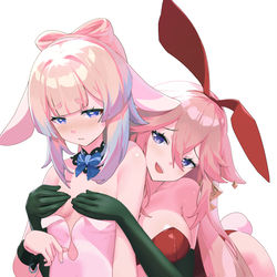 This is a pixiv picture whose title is 神子と心海のバニー.