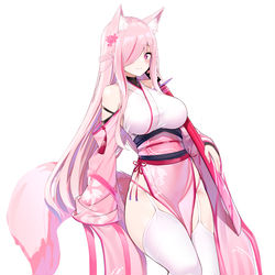 This is a pixiv picture whose title is 🌸🦊.