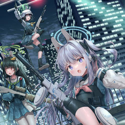 This is a pixiv picture whose title is 「RABBIT小隊、作戦開始します！」.