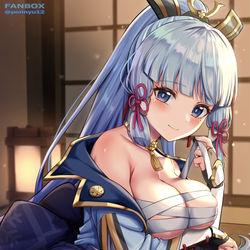 This is a pixiv picture whose title is 神里綾華.
