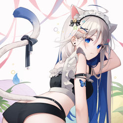 This is a pixiv picture whose title is Fluffy cat girl.
