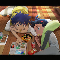 This is a pixiv picture whose title is サトシやゴウくん.
