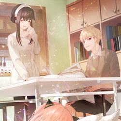 This is a pixiv picture whose title is 幸せ家族.