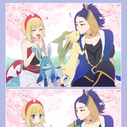 This is a pixiv picture whose title is 春キス.