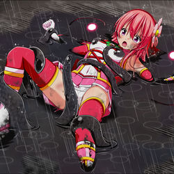 This is a pixiv picture whose title is 【新規イラスト】クローバーローゼVS泥怪人！！.