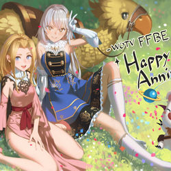This is a pixiv picture whose title is FFBE幻影戰爭國際版二週年賀圖.