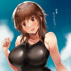 This is a pixiv picture whose title is 水着な梨穂子.