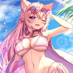 This is a pixiv picture whose title is 水着こよちゃん.