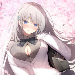 This is a pixiv picture whose title is 通学途中.