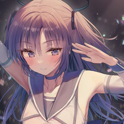 This is a pixiv picture whose title is 🎤.