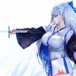 This is a pixiv picture whose title is "光の羽".
