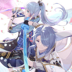 This is a pixiv picture whose title is KAMISATO clan.