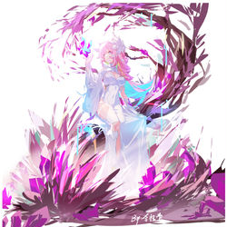 This is a pixiv picture whose title is 爱莉希雅   花嫁.