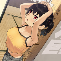 This is a pixiv picture whose title is ガキ巨乳95.
