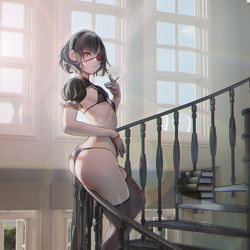 This is a pixiv picture whose title is 仕事をさぼるえちえちメイド.