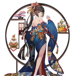 This is a pixiv picture whose title is 虎和服.