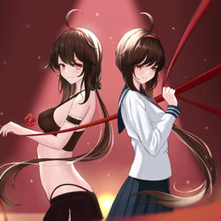 This is a pixiv picture whose title is 楽正綾 表と裏.