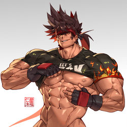 This is a pixiv picture whose title is tシャツを脱いだソル＝バッドガイ.
