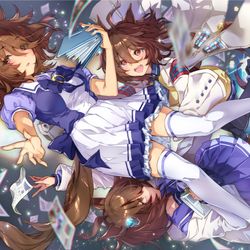 This is a pixiv picture whose title is 現【うつつ】の三冠ウマ娘.