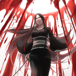 This is a pixiv picture whose title is “死剣”.