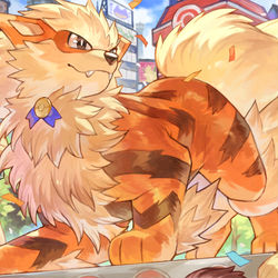 This is a pixiv picture whose title is ウインディ　ゲッコウガ　フシギダネ.