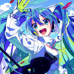 This is a pixiv picture whose title is レーシングミク2022.